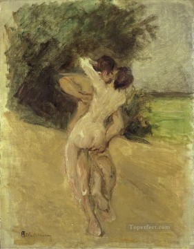 Desnudo Painting - Escena de amor 1926 Max Liebermann Desnudo impresionista alemán